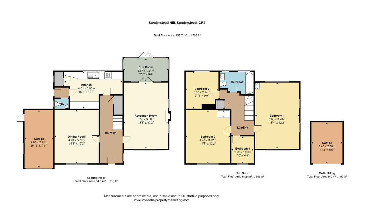 Floorplan of Sanderstead Hill, Sanderstead, CR2 0HA