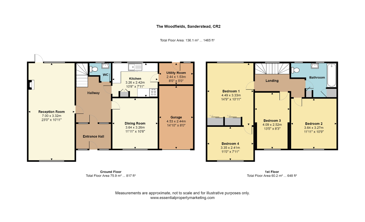 Floorplan of The Woodfields, South Croydon, CR2 0HG