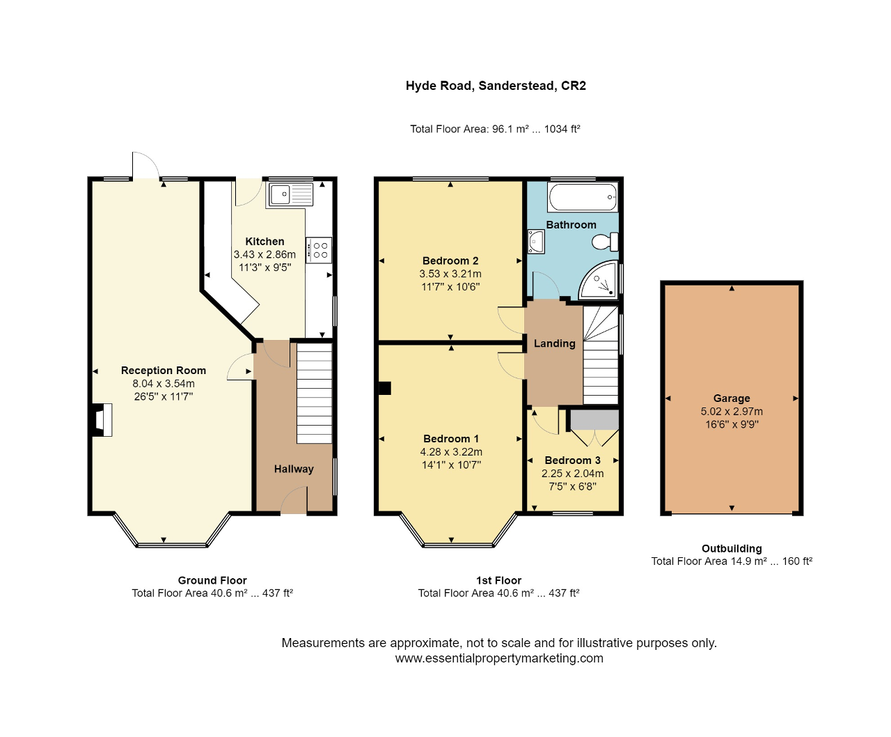 Floorplan of Hyde Road, Sanderstead, Surrey, CR2 9NQ