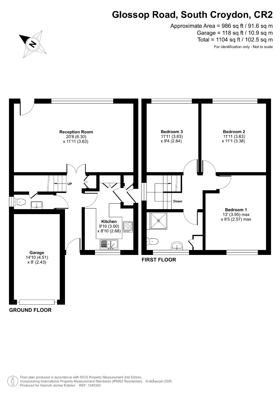 Floorplan of Glossop Road, Sanderstead, Surrey, CR2 0PW