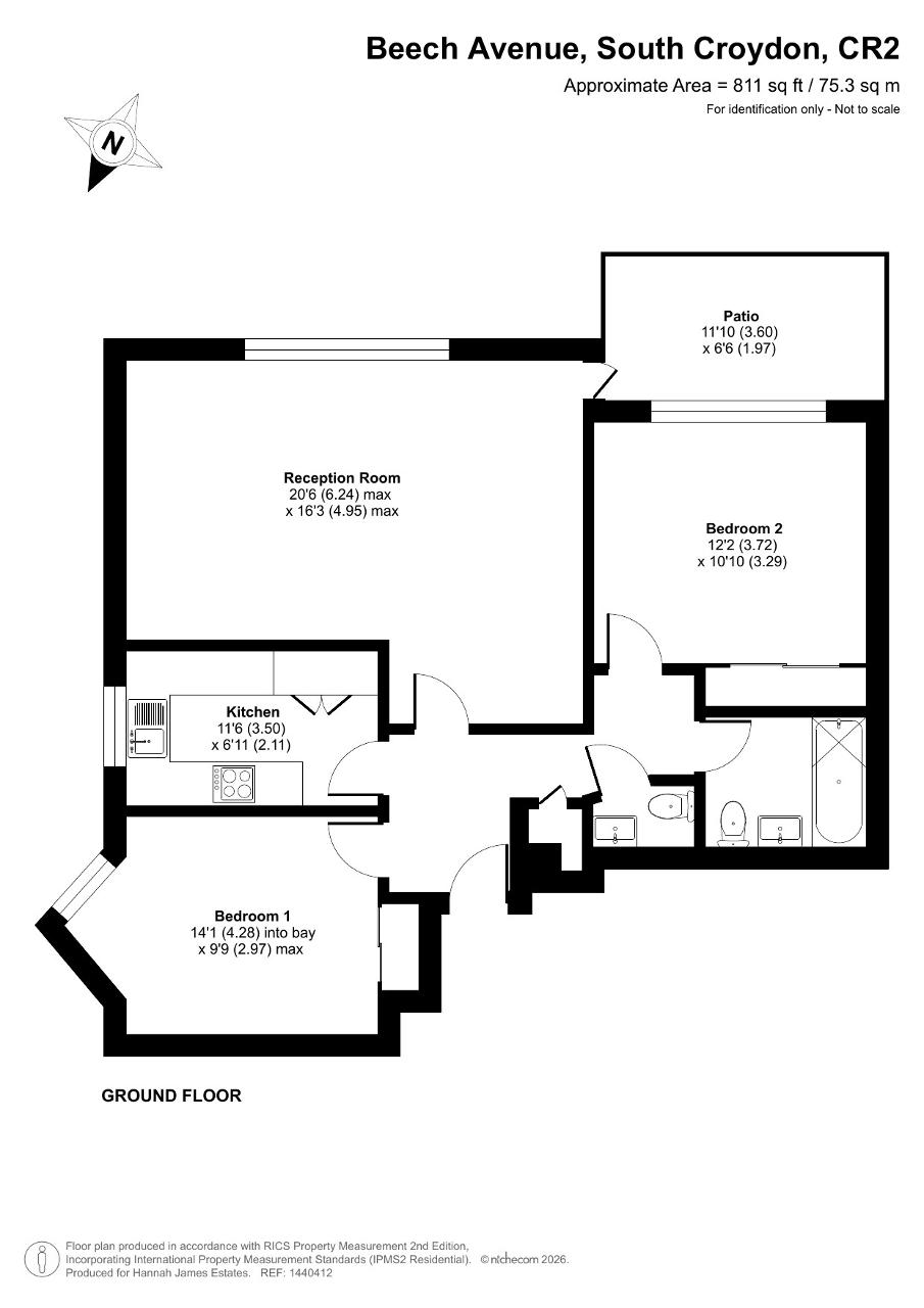 Floorplan of Beech Avenue, Sanderstead, Surrey, CR2 0NL