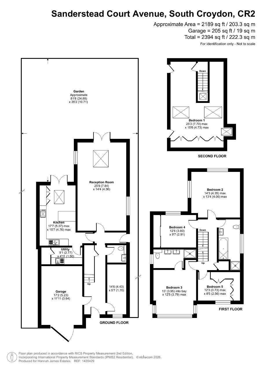 Floorplan of Sanderstead Court Avenue, Sanderstead, Surrey, CR2 9AG