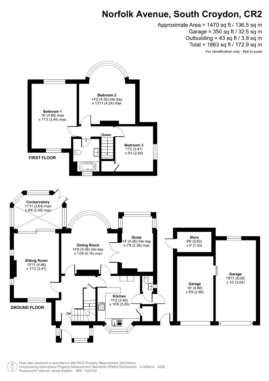 Floorplan of Norfolk Avenue, Sanderstead, CR2 8BN