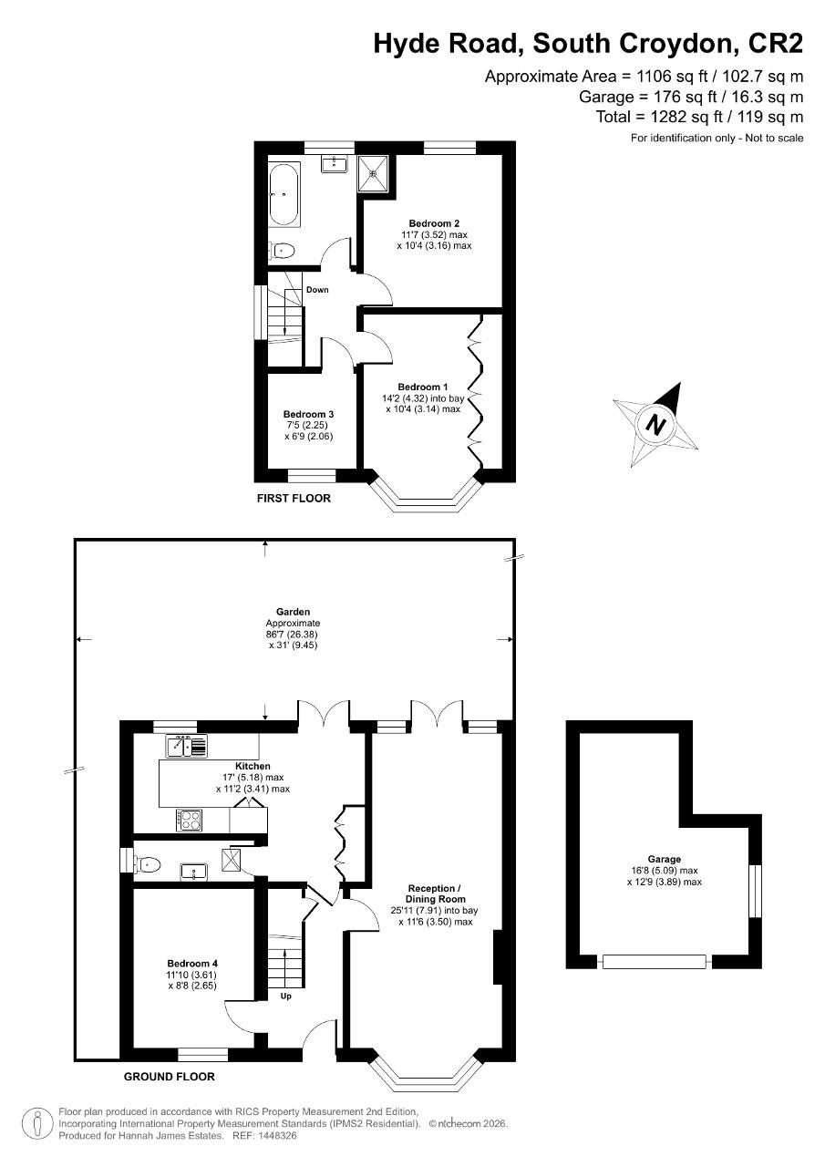 Floorplan of Hyde Road, Sanderstead, Surrey, CR2 9NP