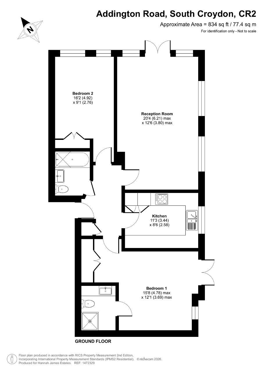 Floorplan of Sanderstead Heights, 3 Addington Road, South Croydon, Surrey, CR2 8RE