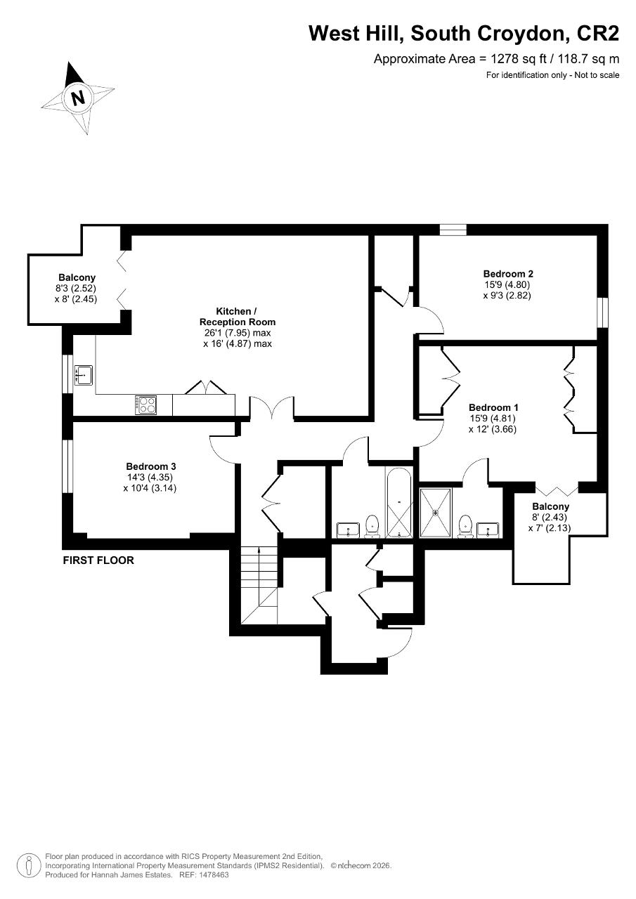 Floorplan of West Hill, Sanderstead, Croydon, CR2 0SA