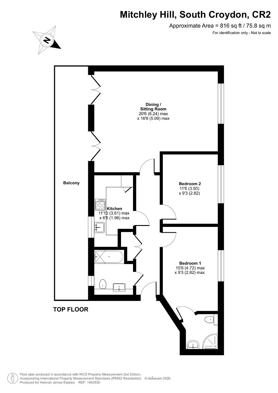 Floorplan of 2 Mitchley Hill, Sanderstead, CR2 9DT